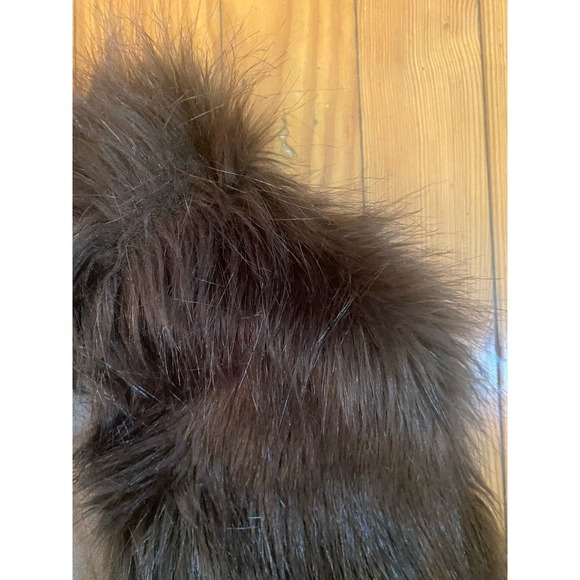 Willi Smith Faux Fur Vest Size M Brown Mob Wife Glam Goth Whimsigoth - Picture 5 of 6
